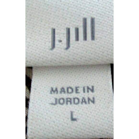 J. Jill Women's Brown & Cream Floral Print Short Sleeve Stretch Maxi Dress Large - Picture 8 of 10